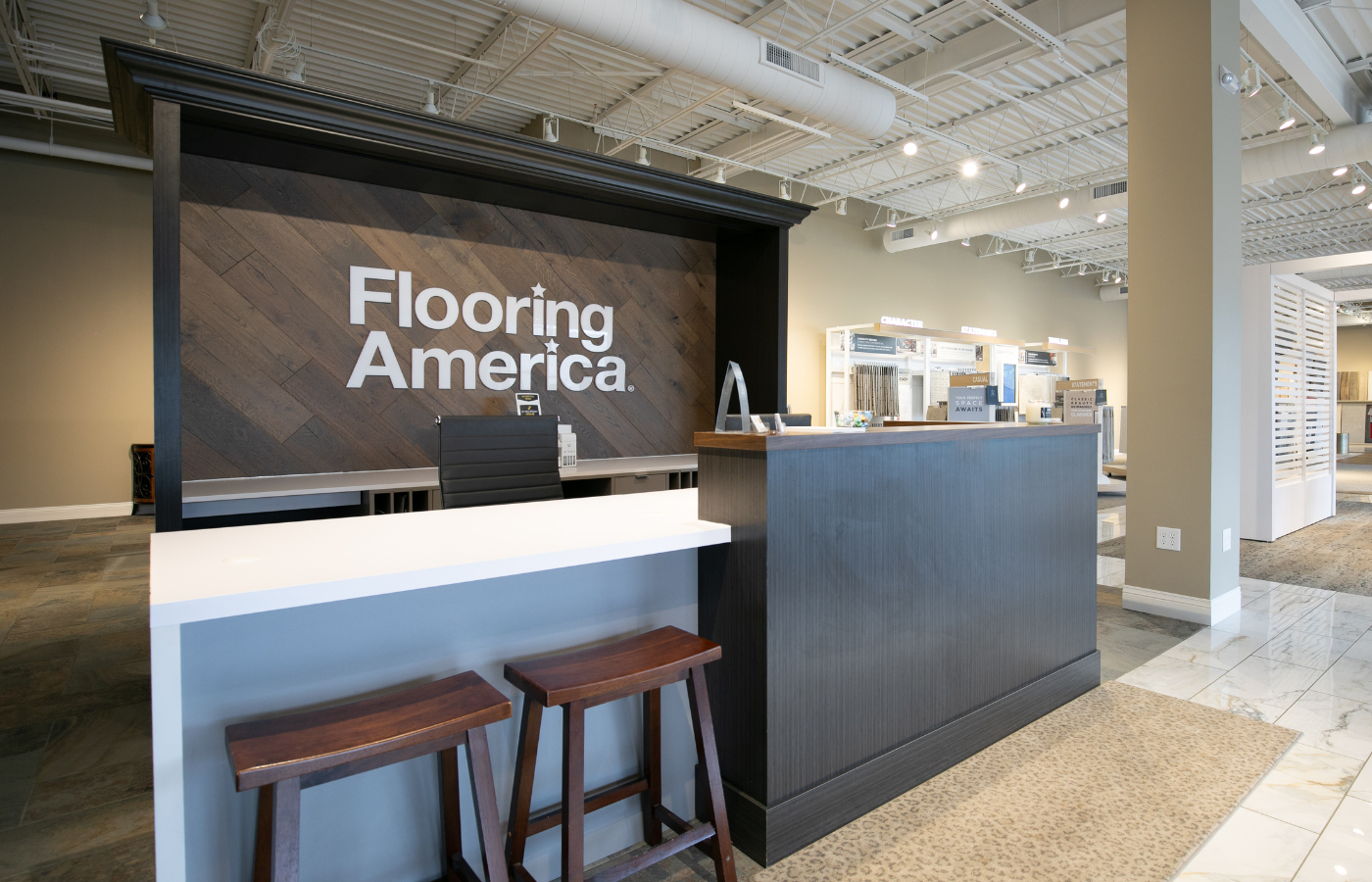 Flooring America OKC Welcome Desk