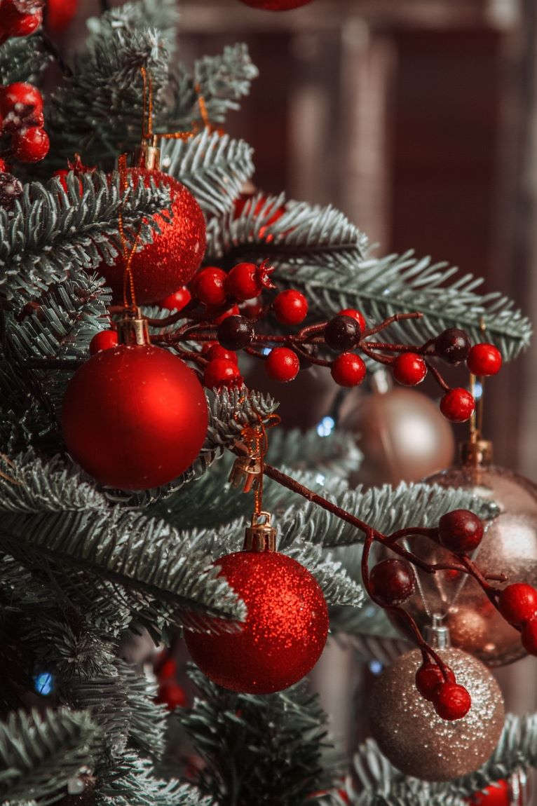 A photo of Santa to advertise a free christmas area rug with a purchase