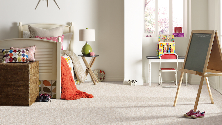 textured carpet in a kids bedroom