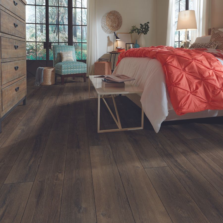 luxury vinyl plank floors in an OKC bedroom