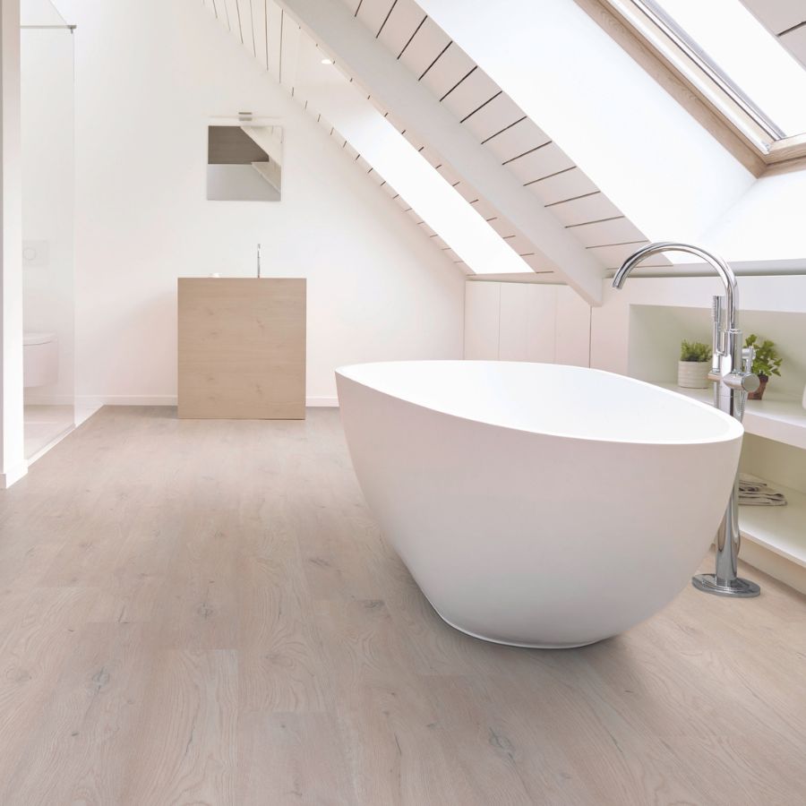 LVP floors in a bright OKC bathroom